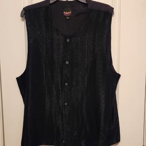 Haband Elegant Black Button-Up Vest Vintage Size XL